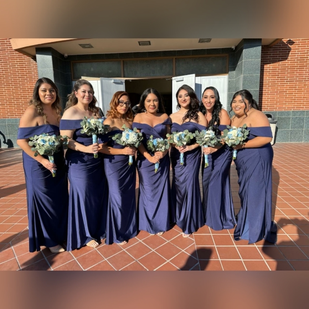 Navy blue bridesmaid dress
